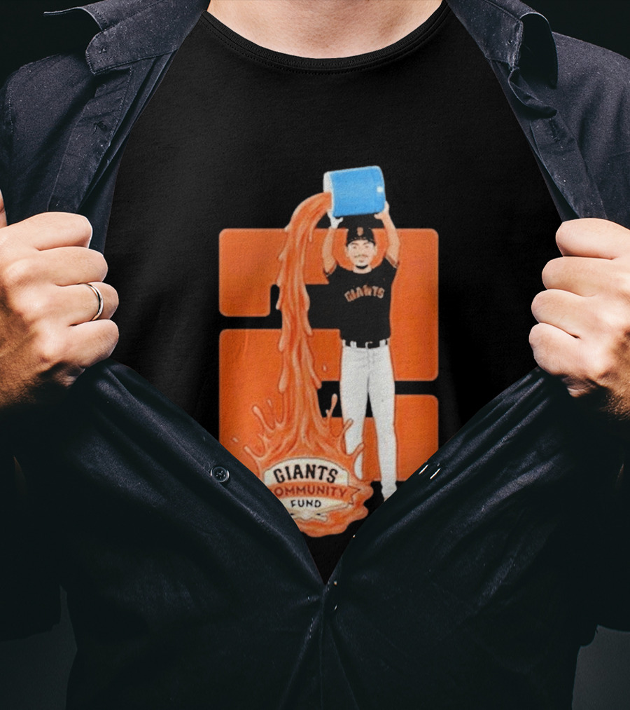 San Francisco Giants Community Fund Player Orange Bucket Splash T-Shirt