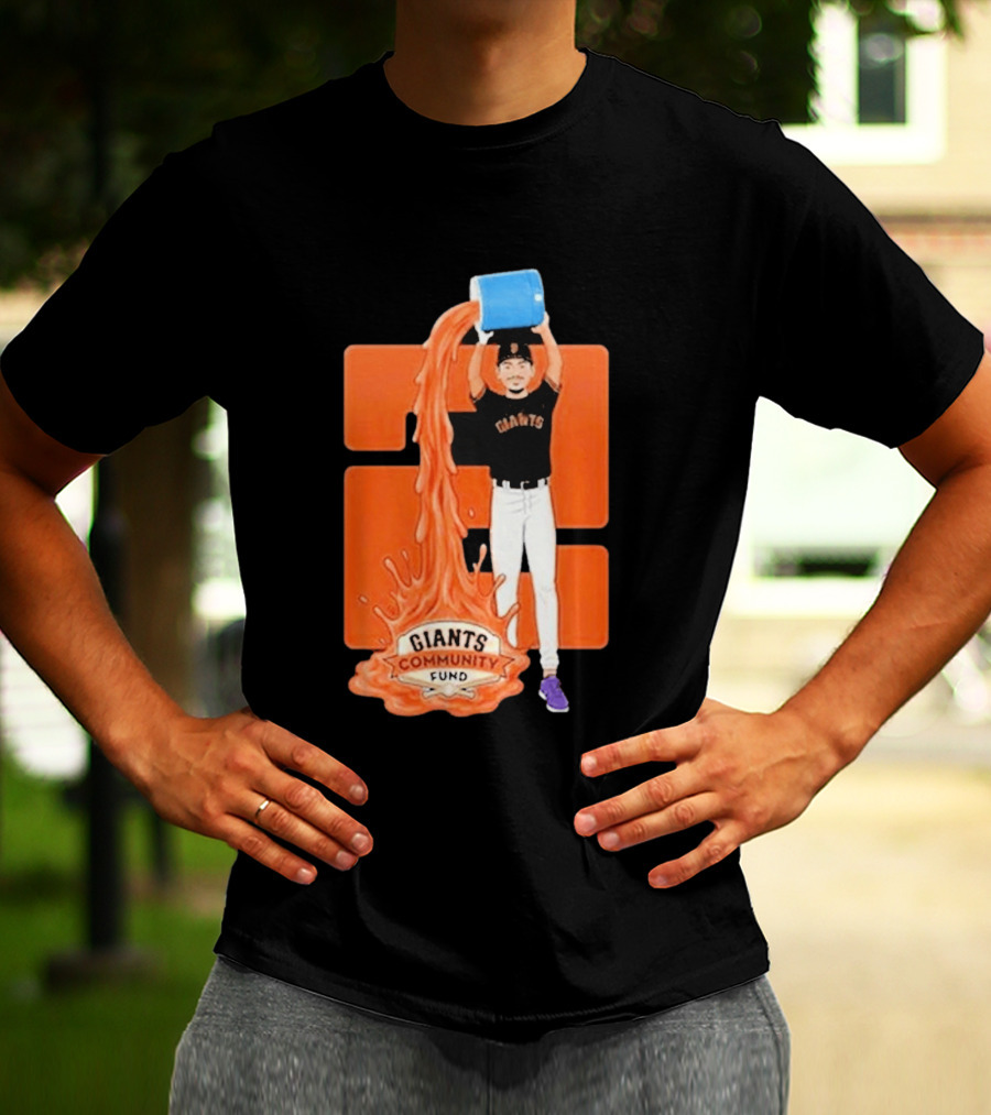 San Francisco Giants Community Fund Player Orange Bucket Splash T-Shirt