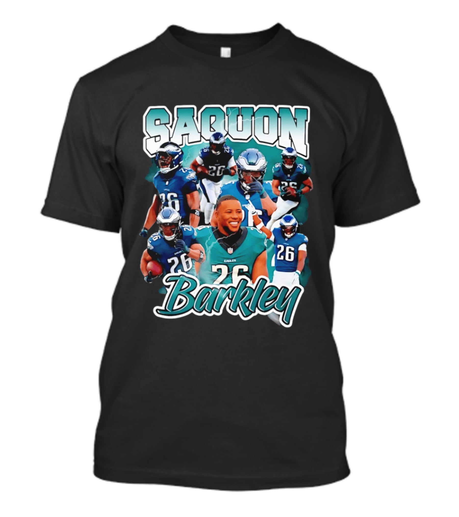 Saquon Barkley Eagles Number 26 Player Collage T-Shirt