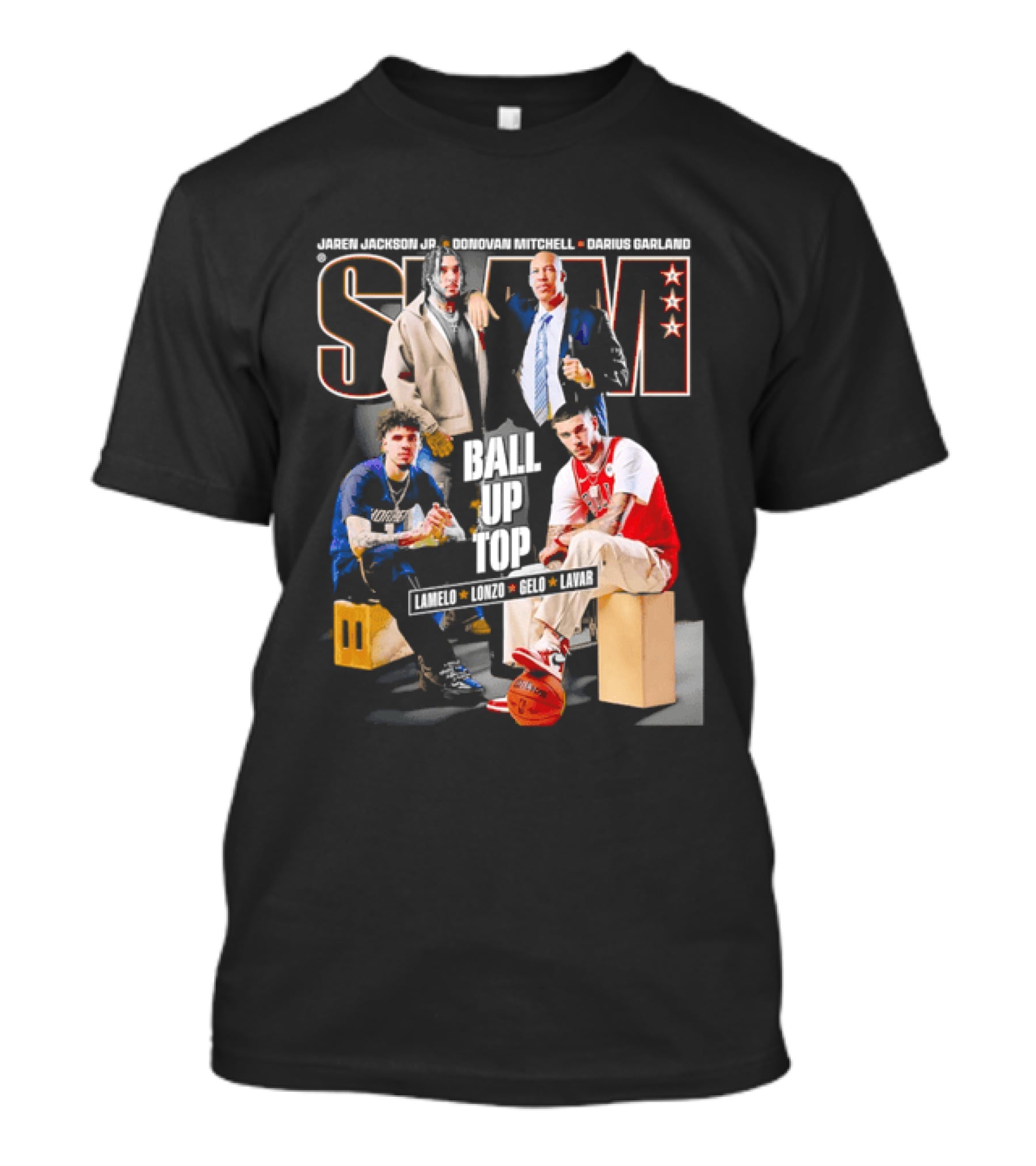 Slam Magazine Ball Up Top LaMelo Lonzo Gelo LaVar Chicago Bulls Legends T-Shirt