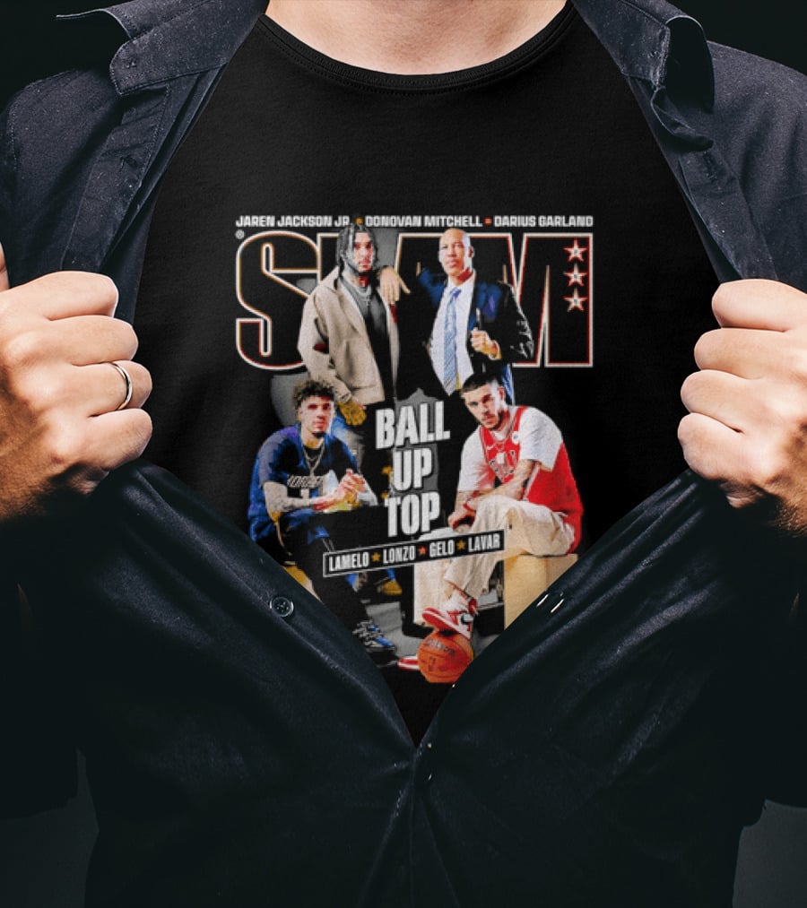 Slam Magazine Ball Up Top LaMelo Lonzo Gelo LaVar Chicago Bulls Legends T-Shirt