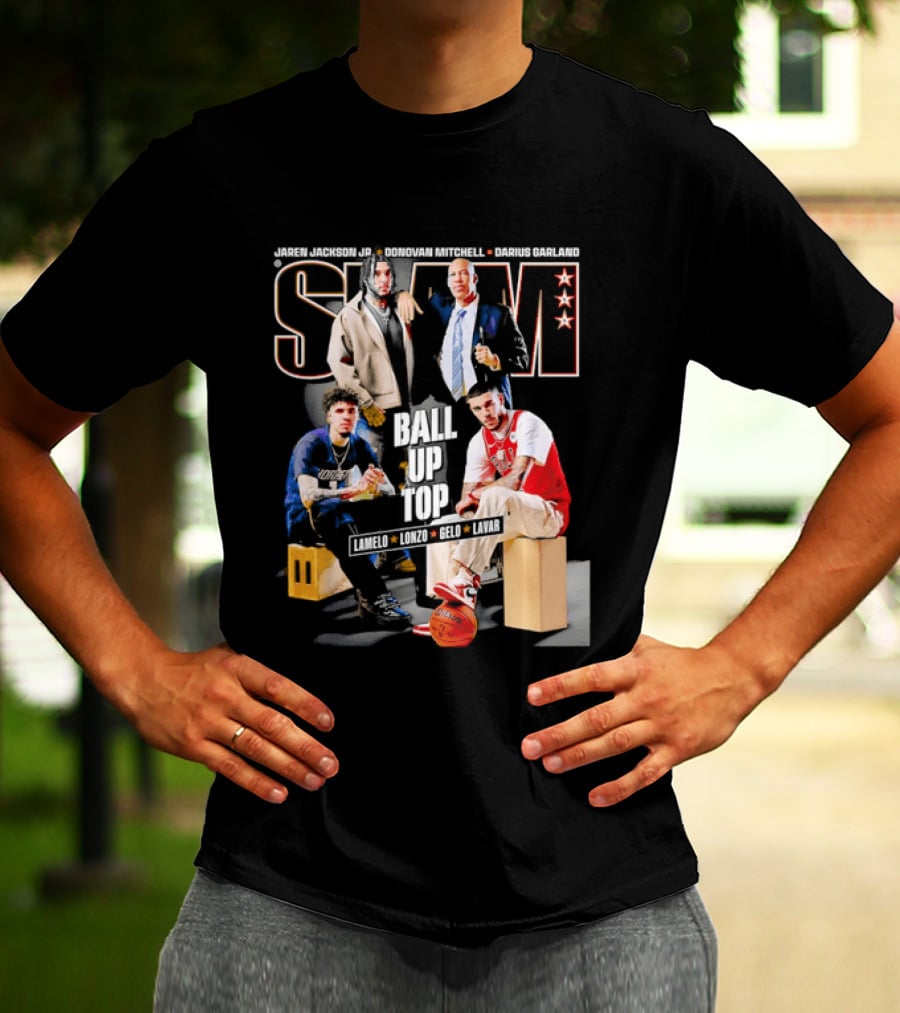 Slam Magazine Ball Up Top LaMelo Lonzo Gelo LaVar Chicago Bulls Legends T-Shirt