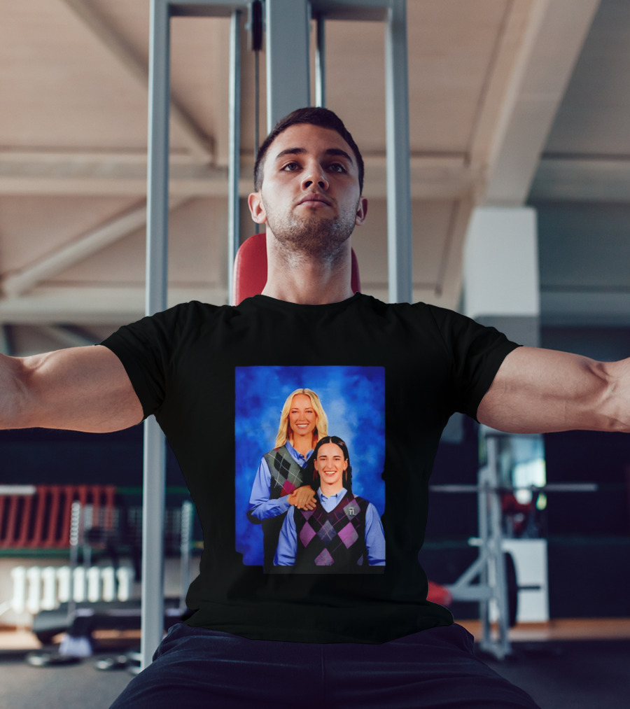 Sophie Cunningham Vs Caitlin Clark Step Brothers Portrait Style Sports Rivalry T-Shirt