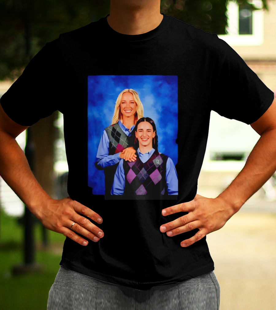 Sophie Cunningham Vs Caitlin Clark Step Brothers Portrait Style Sports Rivalry T-Shirt
