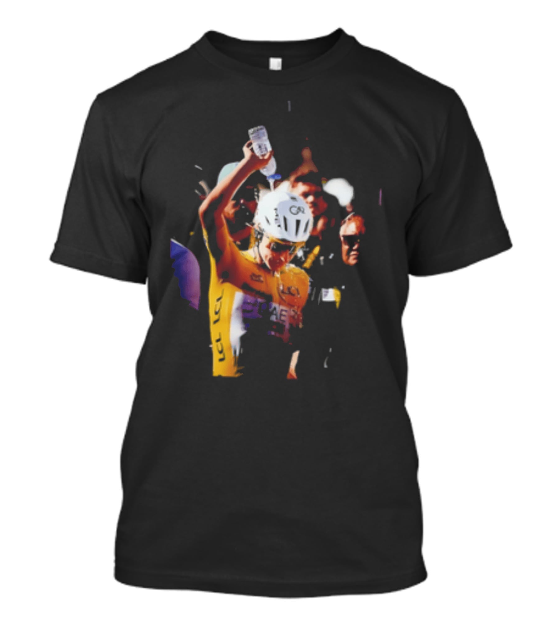 Tadej Pogačar Cooling Off With Water Bottle T-Shirt