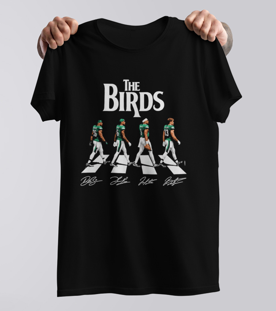The Birds Philadelphia Eagles Abbey Road Players Signatures T-Shirt