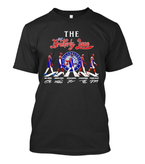 Philadelphia 76ers Brotherly Love Lebron James Abbey Road Joel Embiid Tyrese Maxey Tobias Harris T-Shirt