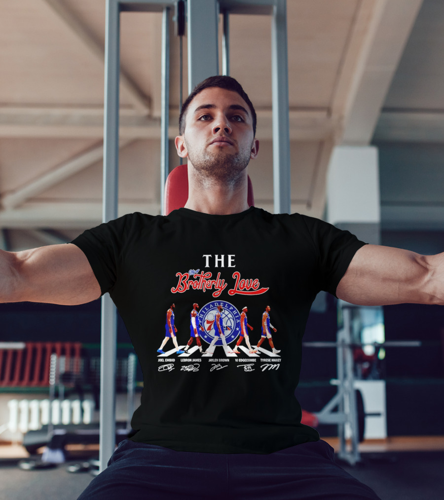 Philadelphia 76ers Brotherly Love Lebron James Abbey Road Joel Embiid Tyrese Maxey Tobias Harris T-Shirt