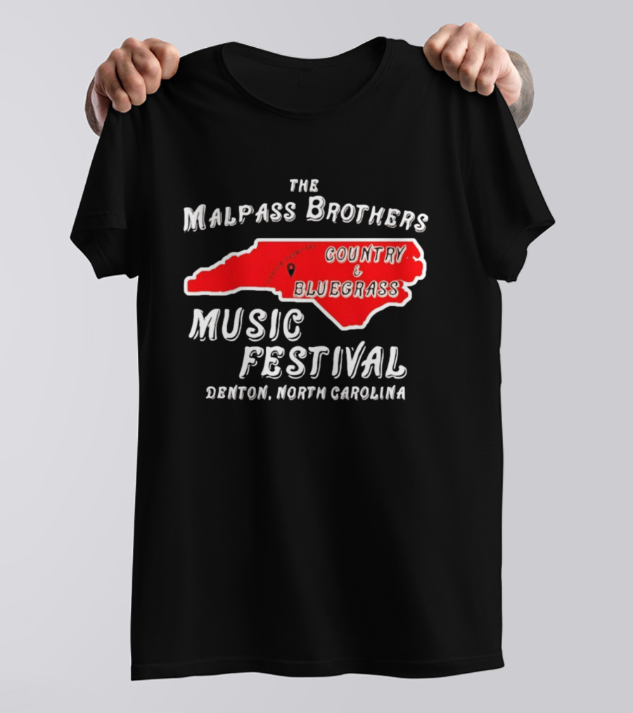 The Malpass Brothers Country Bluegrass Music Festival Denton North Carolina T-Shirt