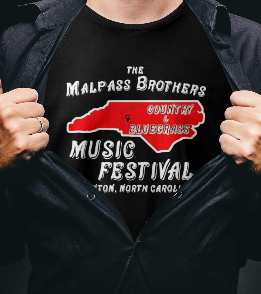 The Malpass Brothers Country Bluegrass Music Festival Denton North Carolina T-Shirt