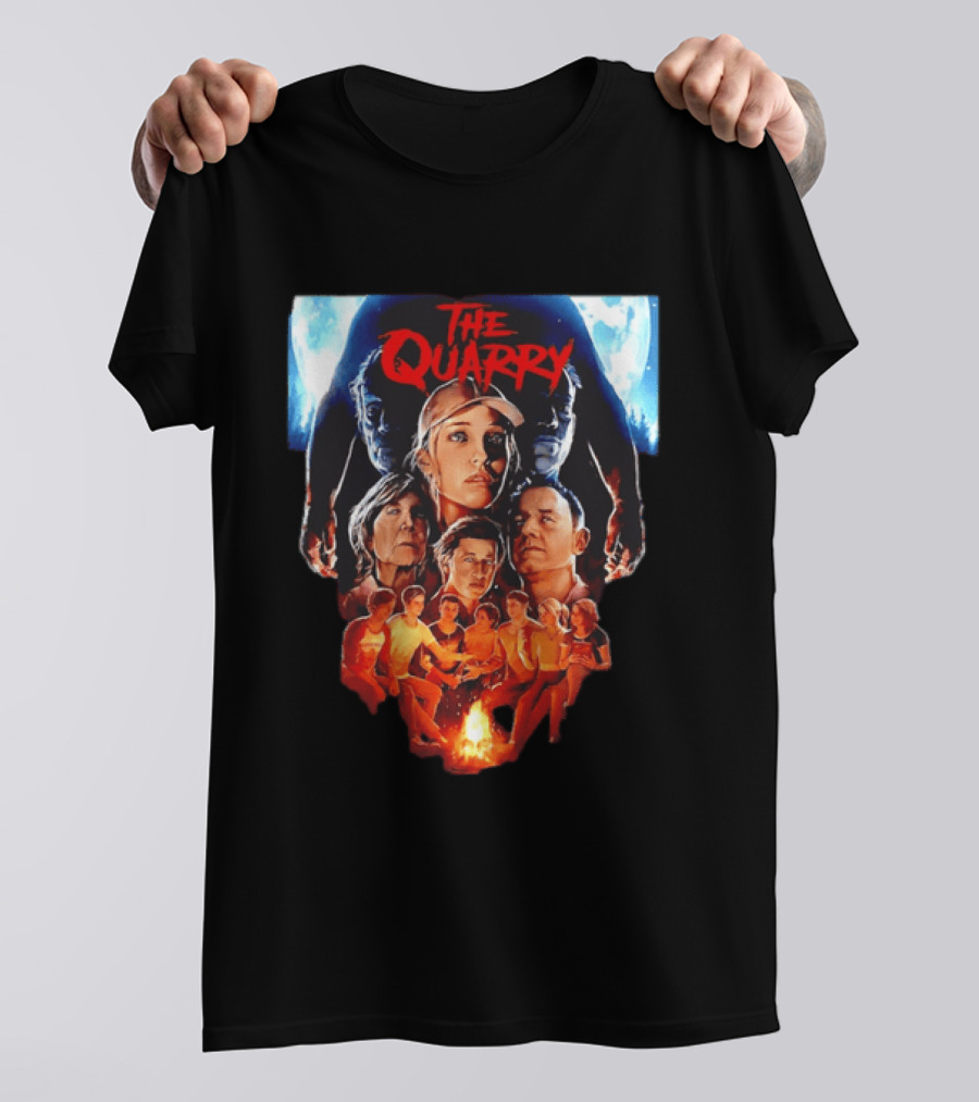The Quarry Movie Cast Campfire Scene With Moonlit T-Shirt
