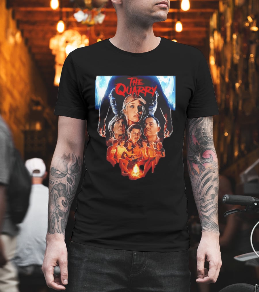 The Quarry Movie Cast Campfire Scene With Moonlit T-Shirt