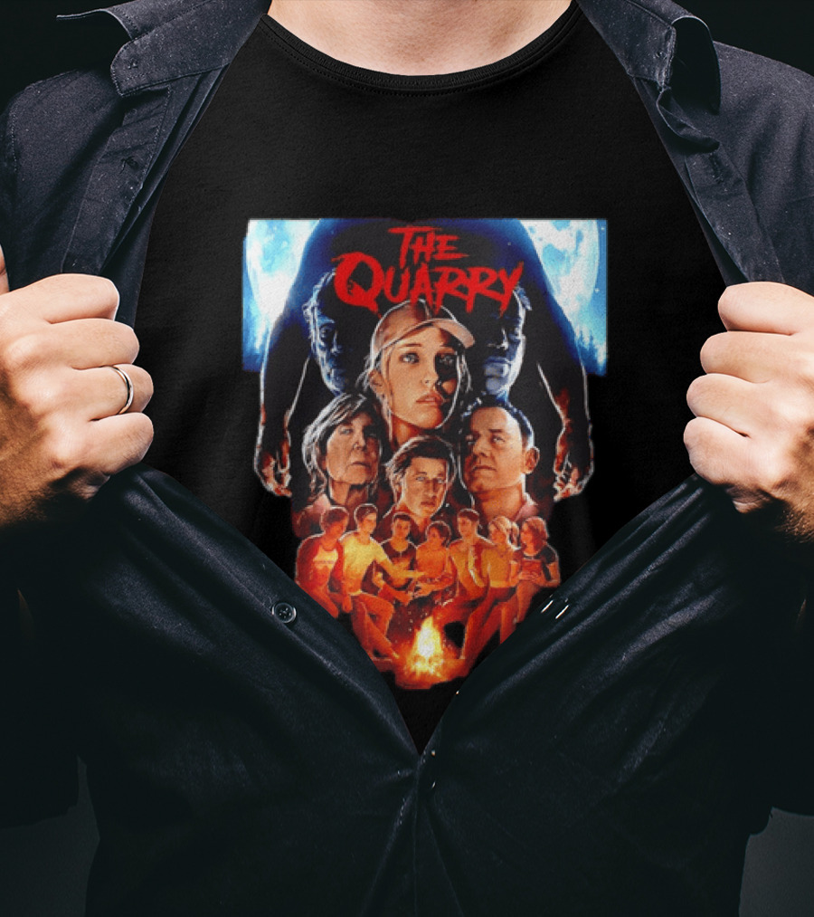 The Quarry Movie Cast Campfire Scene With Moonlit T-Shirt