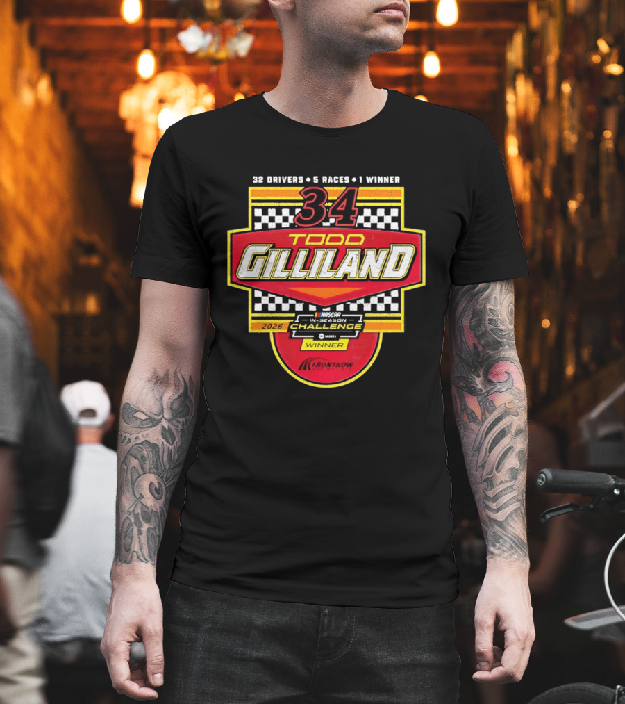 Todd Gilliland 34 Drivers Races Winner 2026 Challenge T-Shirt