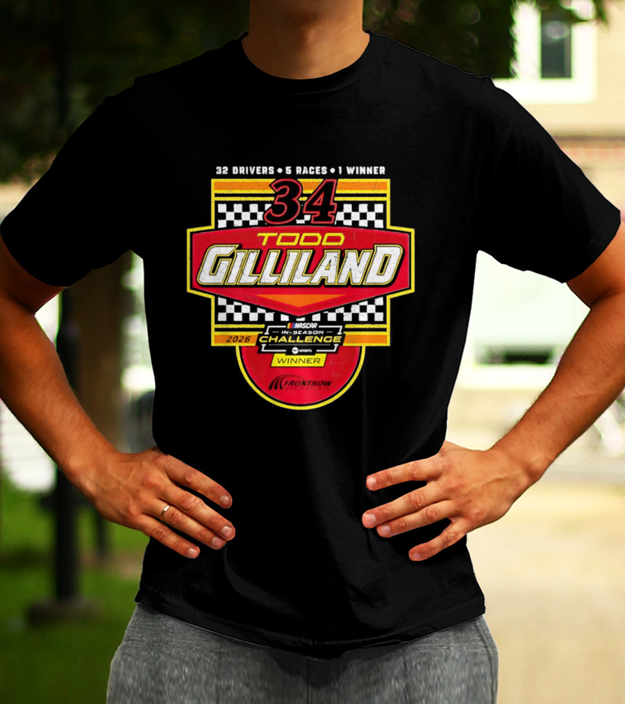 Todd Gilliland 34 Drivers Races Winner 2026 Challenge T-Shirt