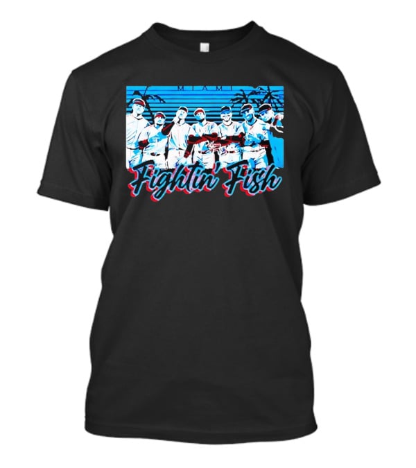 Fightin Fish Miami Marlins Team Lineup T-Shirt