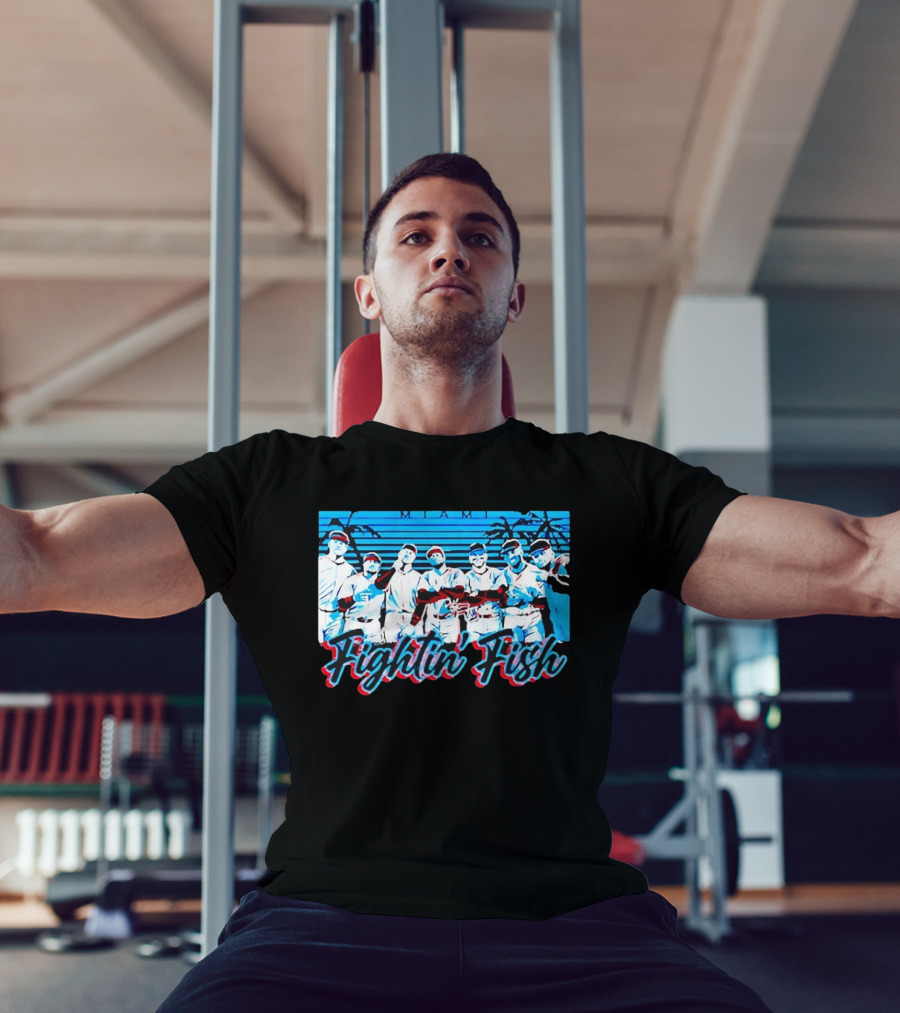 Fightin Fish Miami Marlins Team Lineup T-Shirt