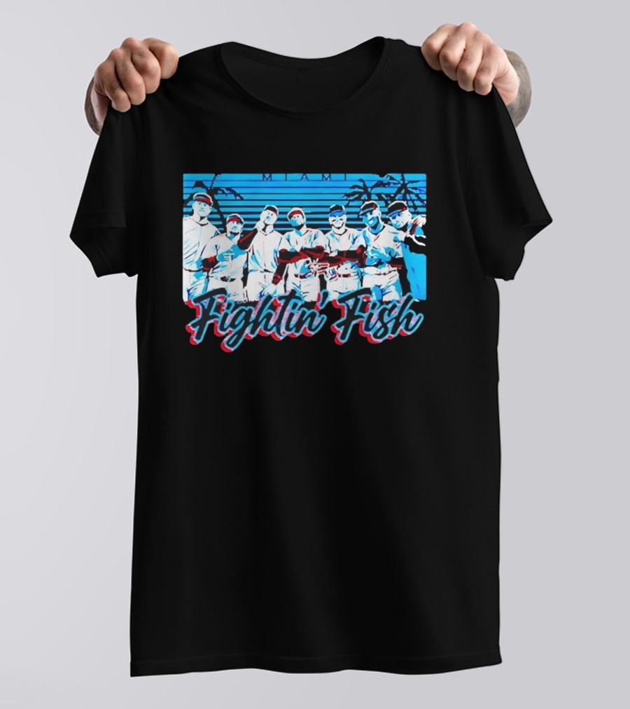 Fightin Fish Miami Marlins Team Lineup T-Shirt