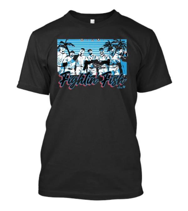 Miami Fightin' Fish Baseball Team Palm Trees T-Shirt