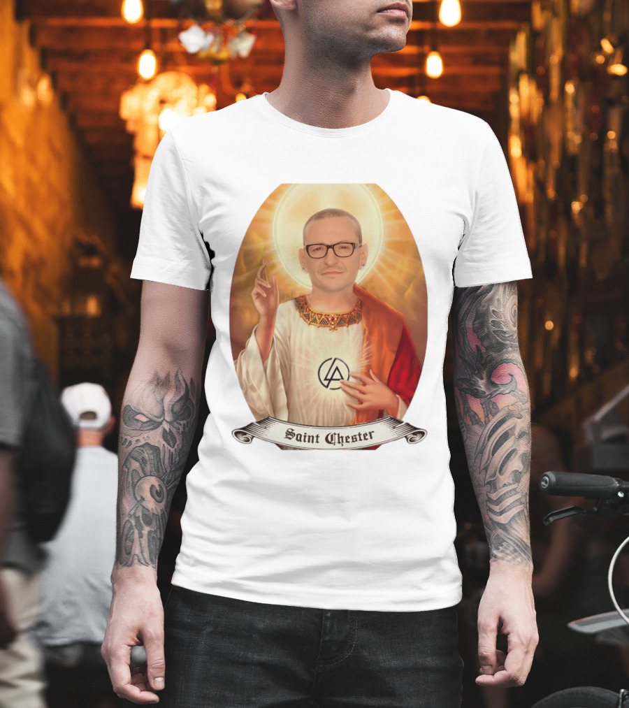 Chester Bennington Saint Chester Linkin Park Memorial T-Shirt
