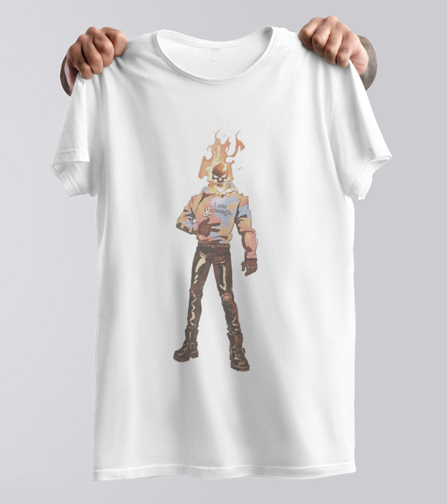 I Am Kenough Ghost Rider Ryan Gosling Hellfire Flame Skull T-Shirt