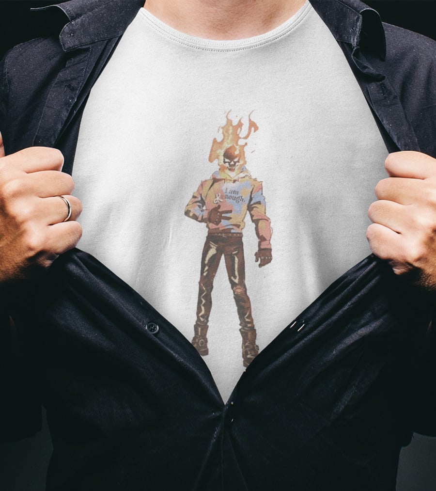 I Am Kenough Ghost Rider Ryan Gosling Hellfire Flame Skull T-Shirt