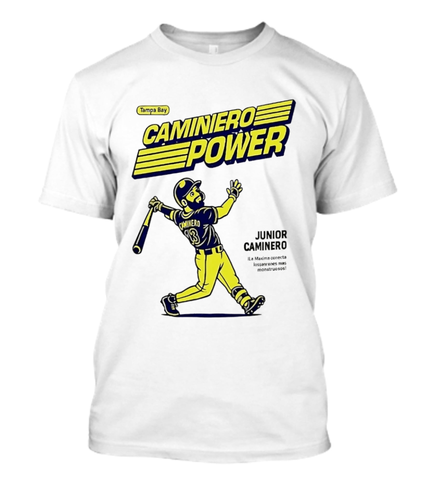 Junior Caminero Tampa Bay Caminero Power Baseball 13 T-Shirt