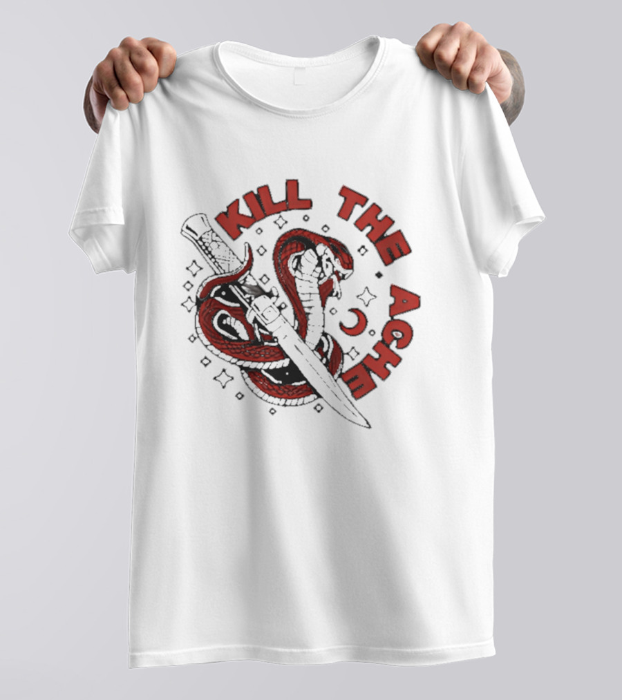 Kill The Ache Snake Knife Crescent Moon Stars T-Shirt