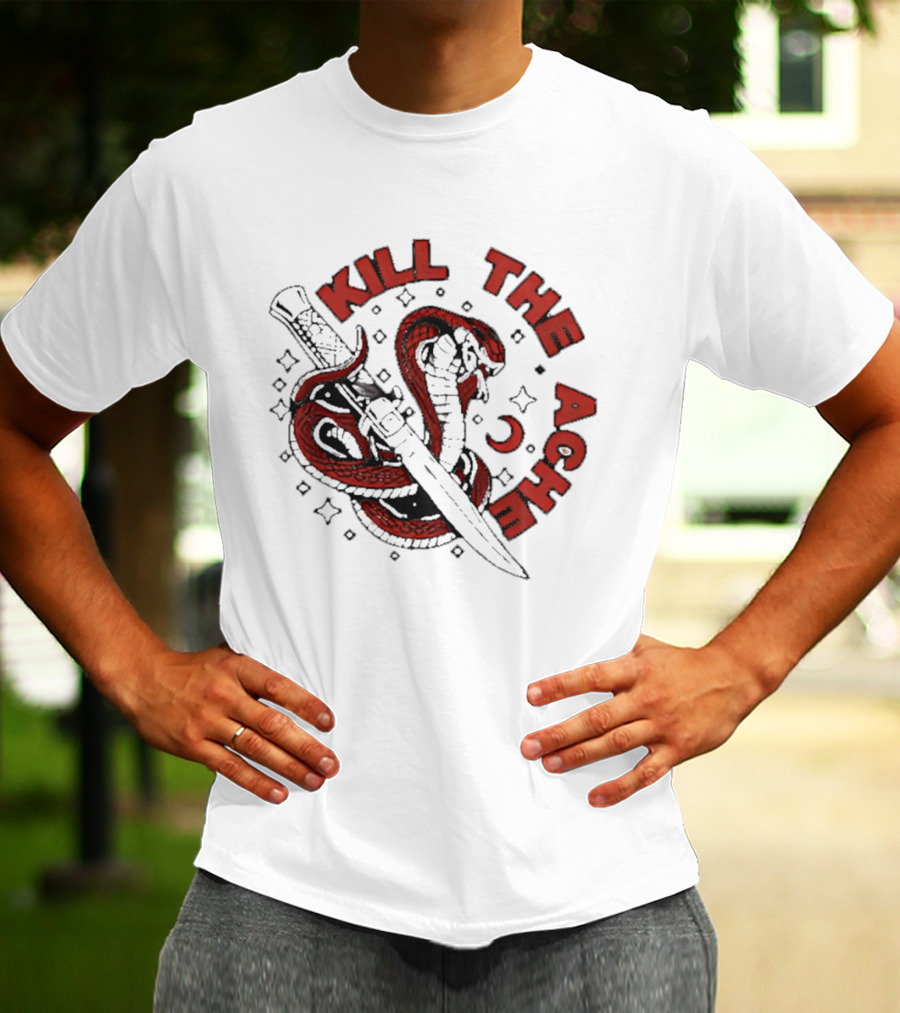 Kill The Ache Snake Knife Crescent Moon Stars T-Shirt
