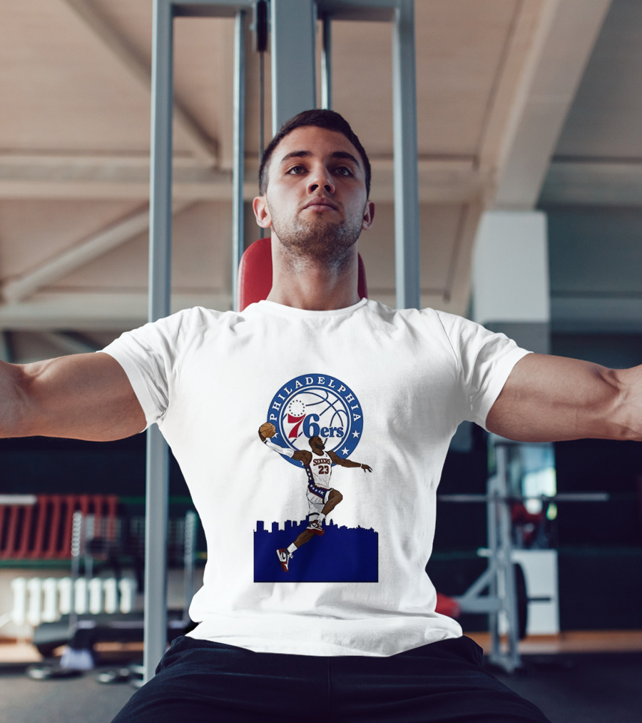 Philadelphia 76ers LeBron James Fly Guy Basketball 6ers T-Shirt