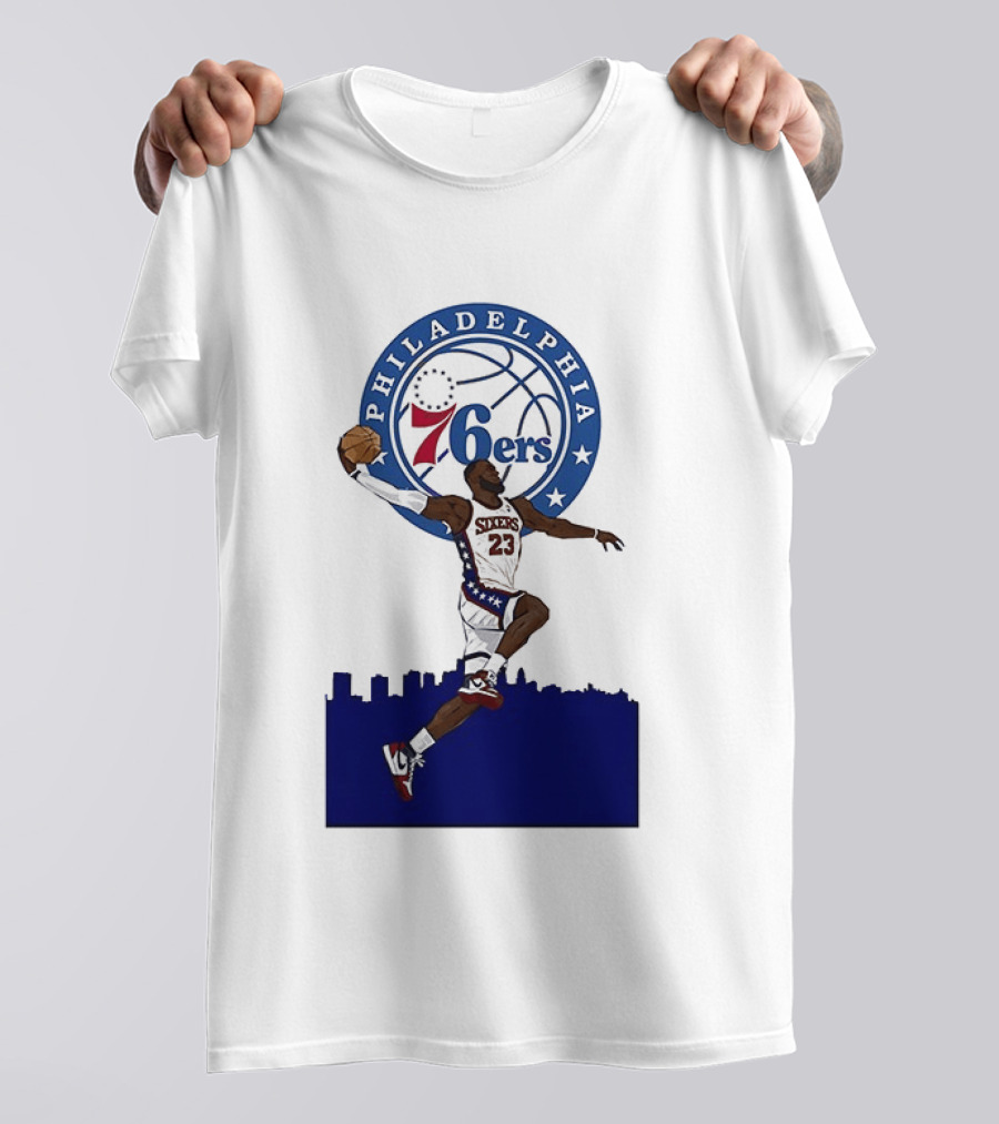 Philadelphia 76ers LeBron James Fly Guy Basketball 6ers T-Shirt