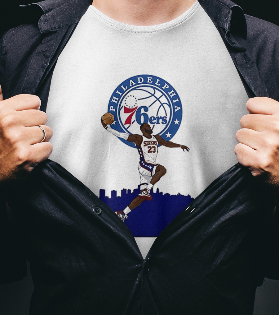 Philadelphia 76ers LeBron James Fly Guy Basketball 6ers T-Shirt