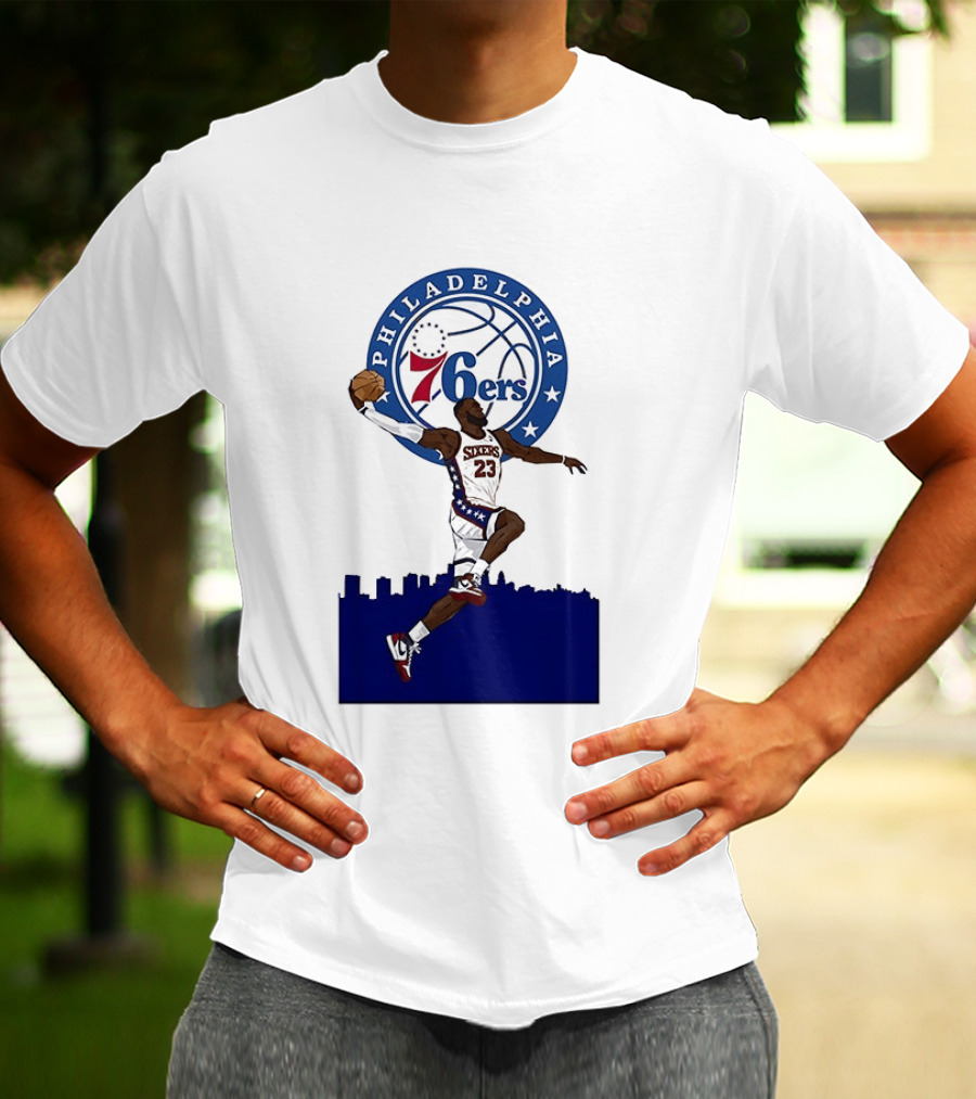 Philadelphia 76ers LeBron James Fly Guy Basketball 6ers T-Shirt