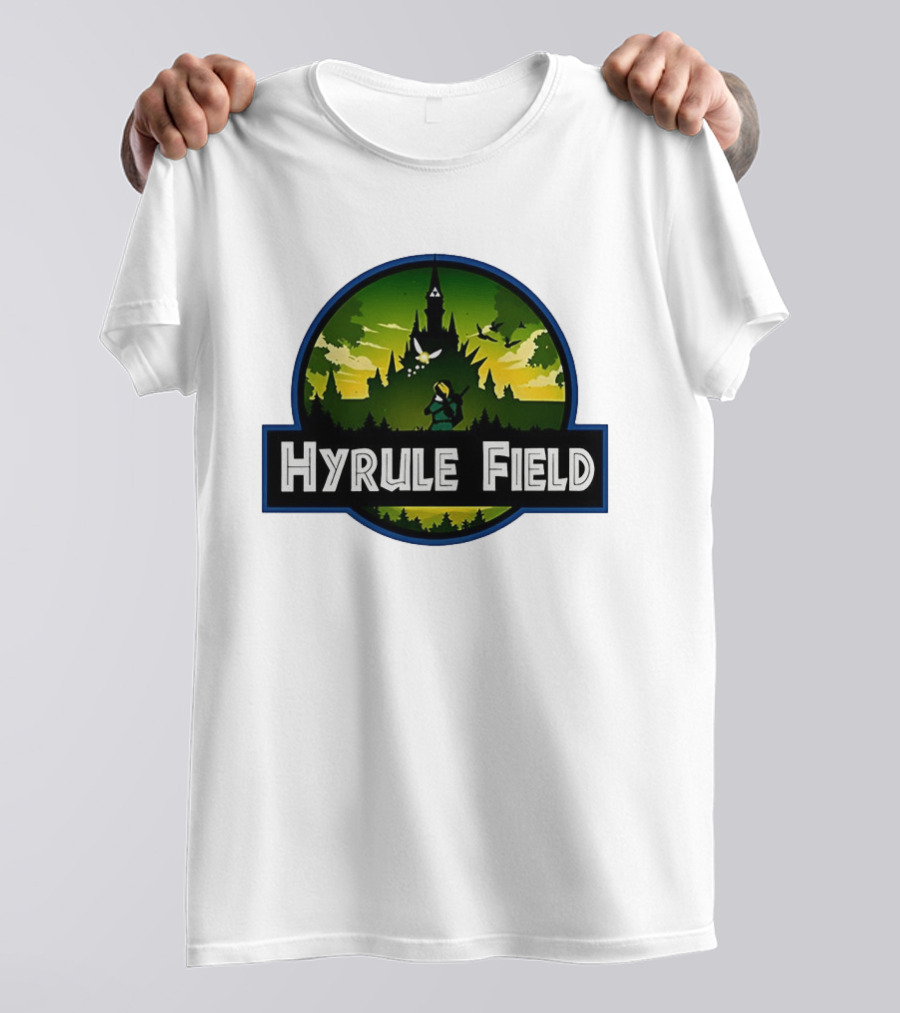 Hyrule Field Link Legend Of Zelda Jurassic Park Fusion T-Shirt