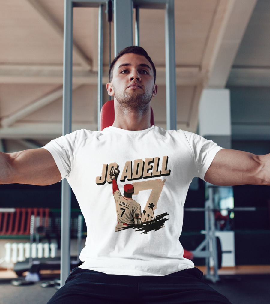Los Angeles Angels Jo Adell Number 7 Baseball Sports Palm Trees T-Shirt