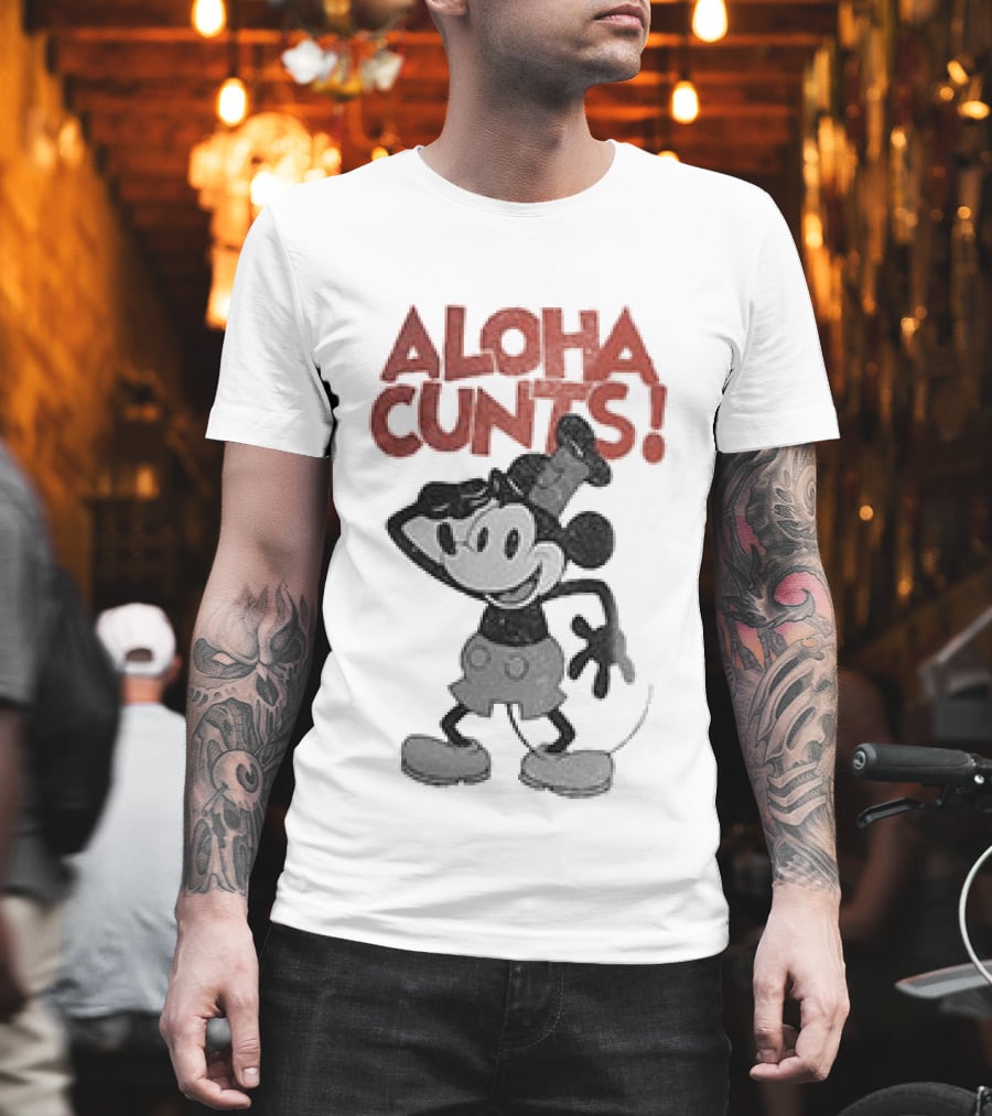 Aloha Cunts Mickey Saying Hello T-Shirt