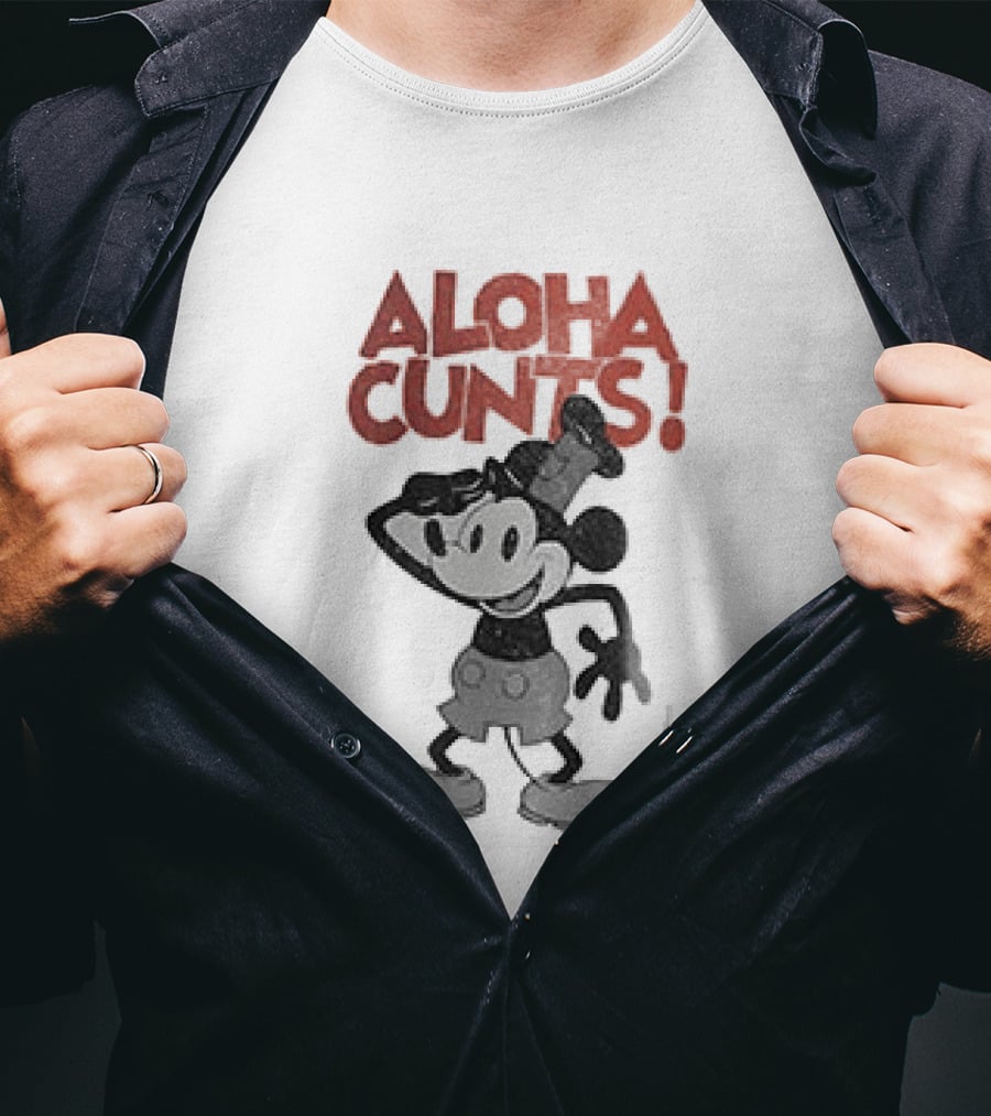 Aloha Cunts Mickey Saying Hello T-Shirt