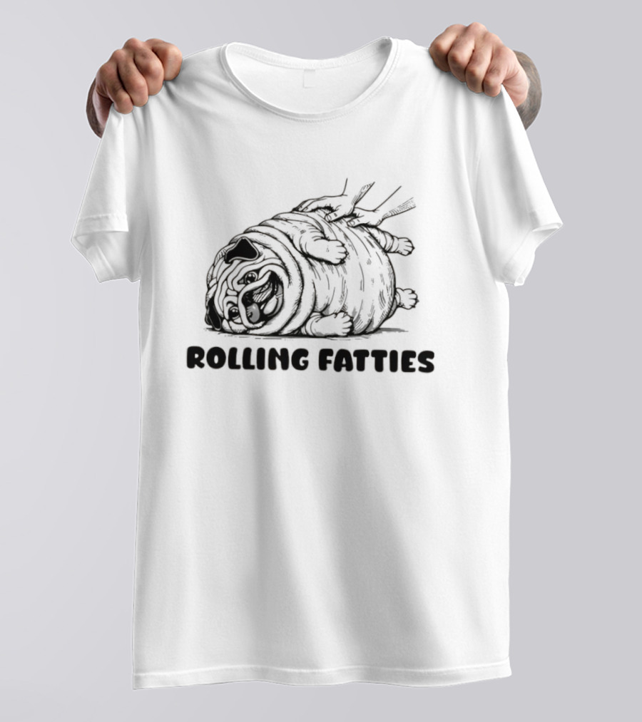 Pug Burrito Rolling Fatties Fun T-Shirt