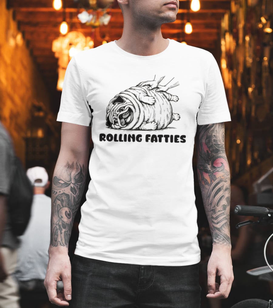 Pug Burrito Rolling Fatties Fun T-Shirt