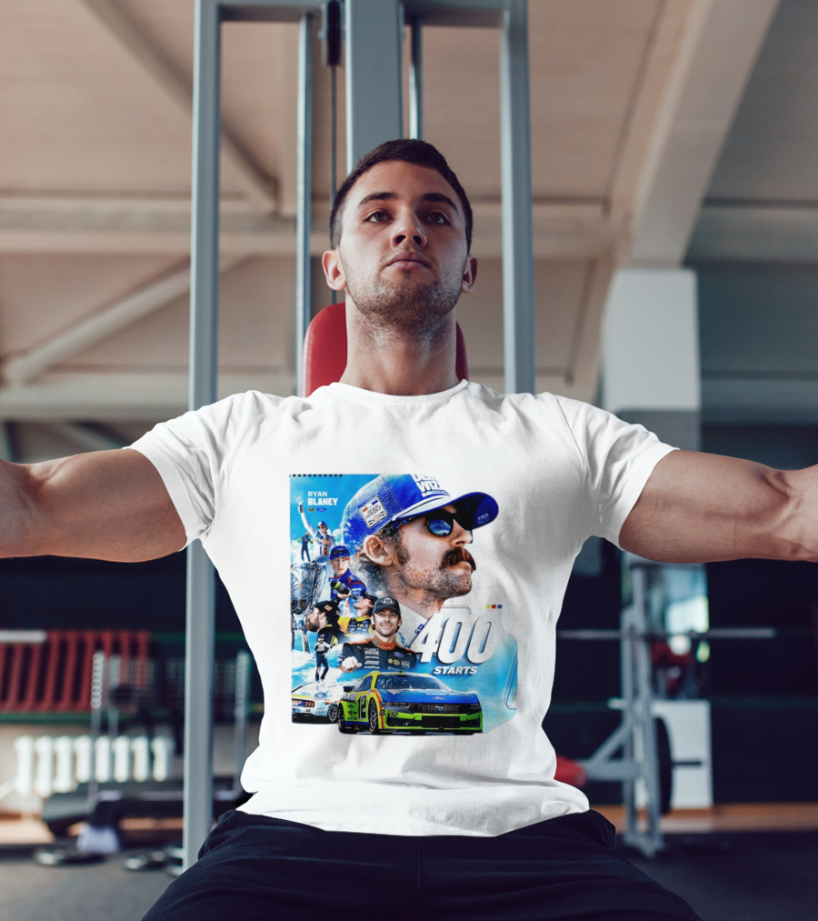Ryan Blaney 400 Starts Team Penske NASCAR Racing Achievement 2026 T-Shirt