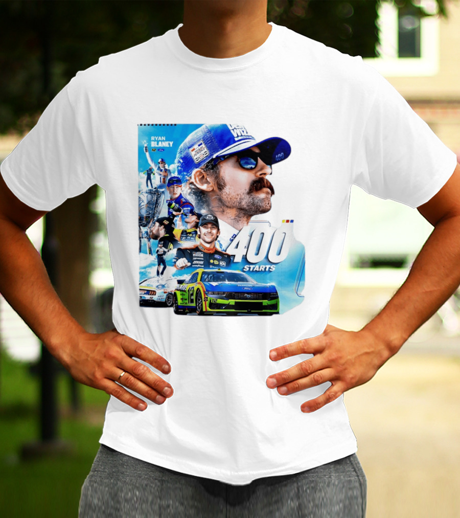Ryan Blaney 400 Starts Team Penske NASCAR Racing Achievement 2026 T-Shirt