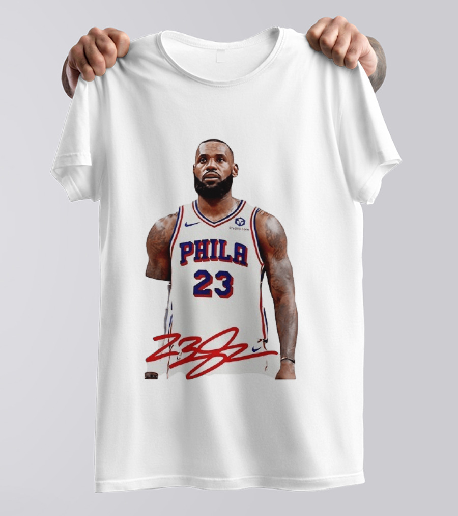 Philadelphia 23 LeBron James NBA Jersey Philly Arrival T-Shirt