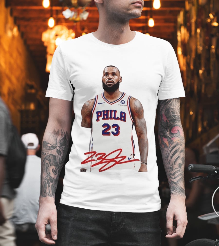 Philadelphia 23 LeBron James NBA Jersey Philly Arrival T-Shirt