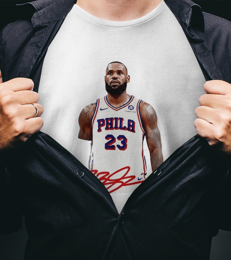 Philadelphia 23 LeBron James NBA Jersey Philly Arrival T-Shirt