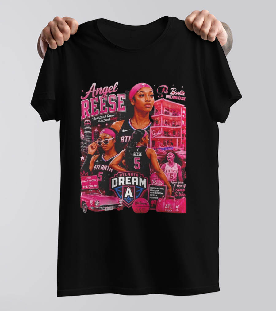 Angel Reese Barbie Dreamhouse Atlanta Dream Basketball Dawg Confidence Dominant T-Shirt