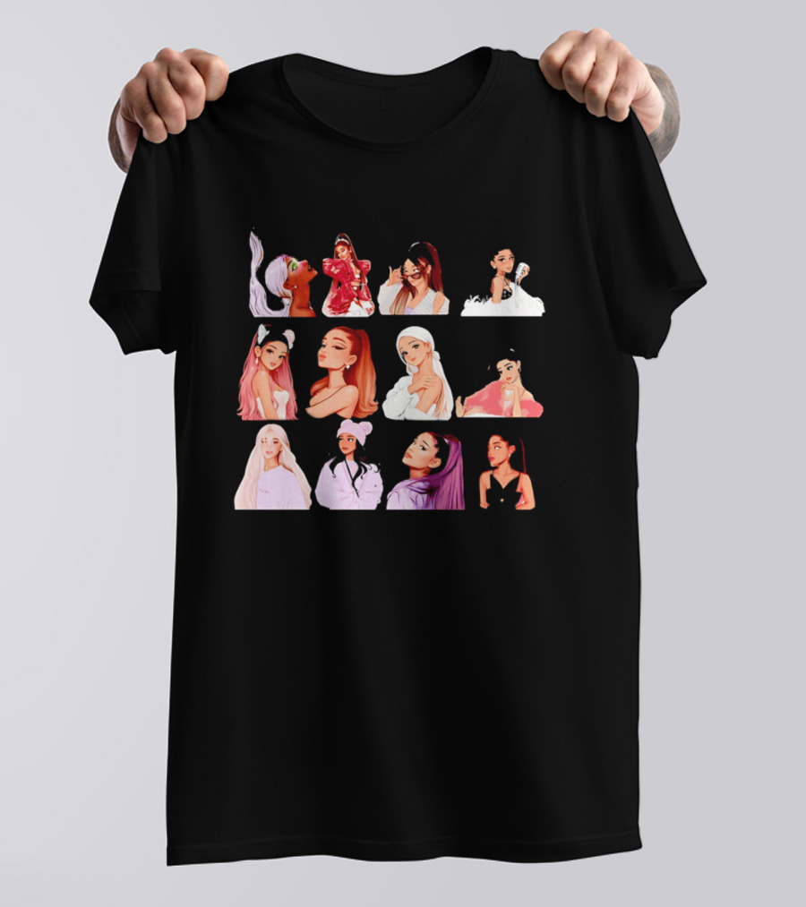 Ariana Grande New Collection Animated Style Portraits T-Shirt