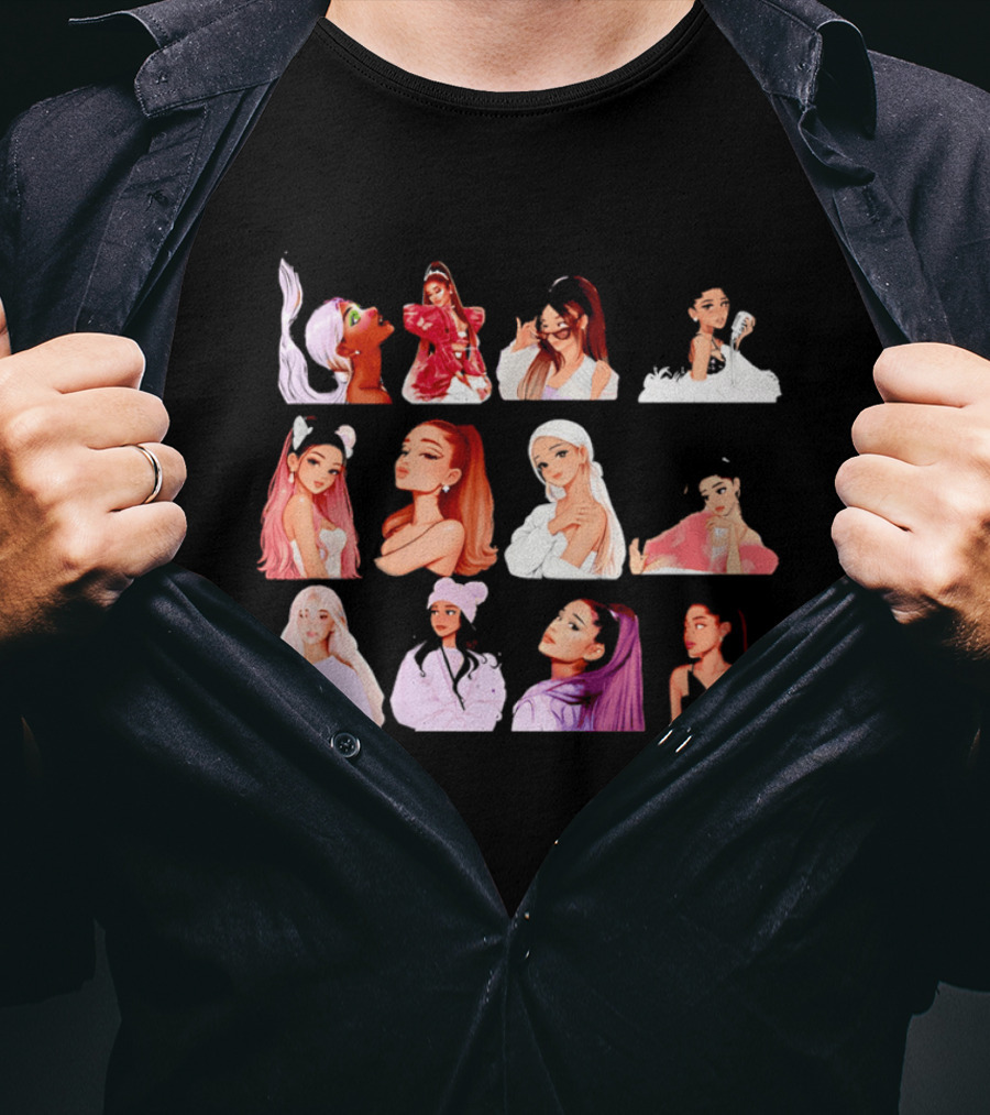 Ariana Grande New Collection Animated Style Portraits T-Shirt
