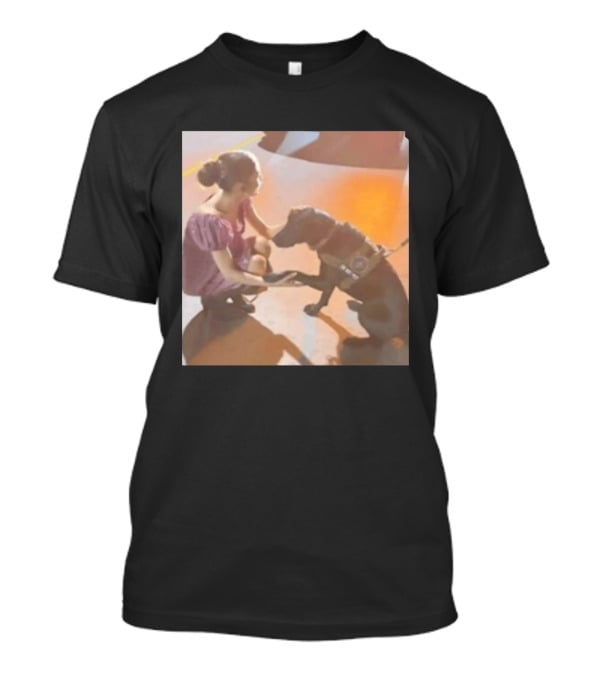 Ariana Grande Slipping Down With Dog T-Shirt