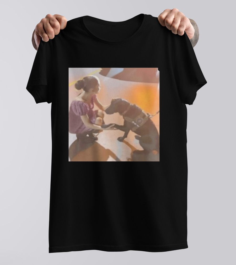 Ariana Grande Slipping Down With Dog T-Shirt