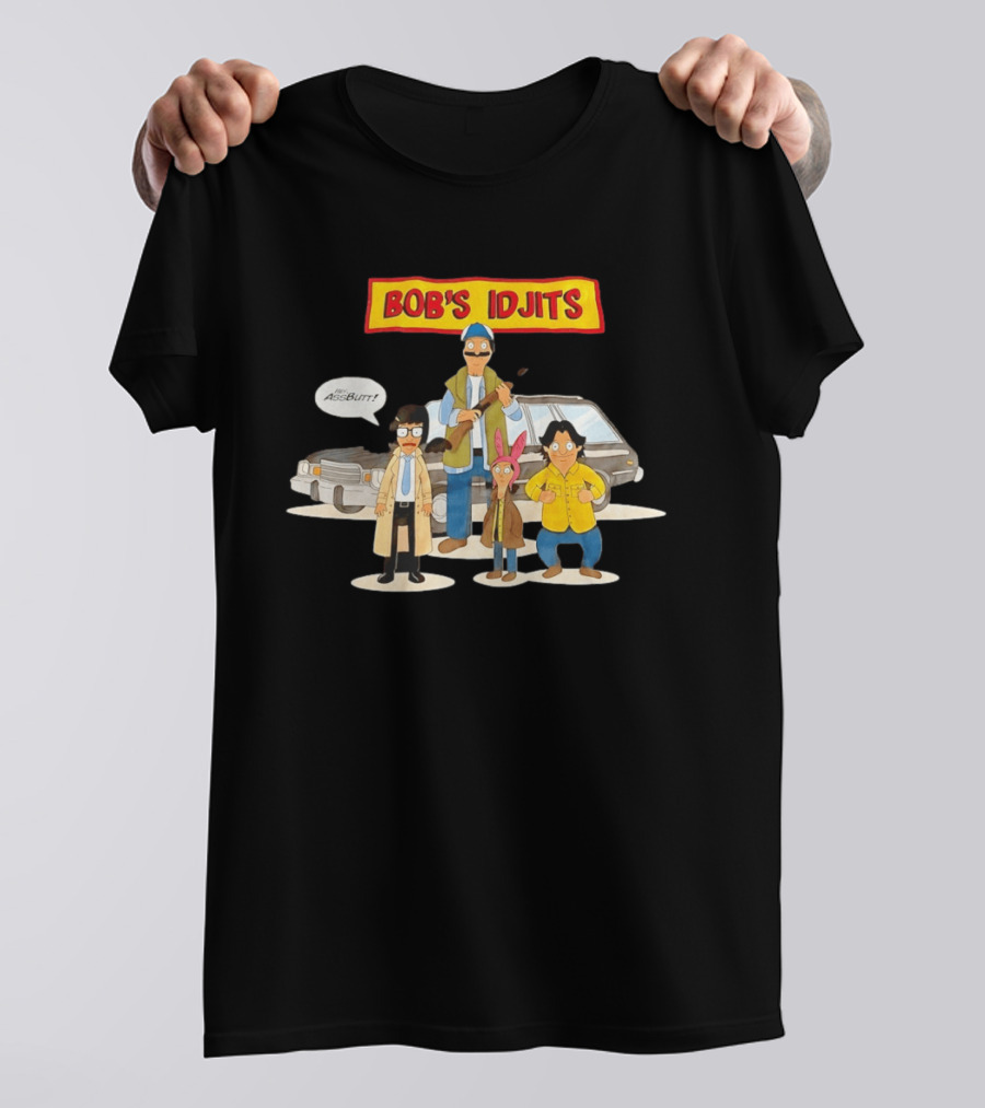 Bob's Idjits Hey Assbutt Cartoon Mashup T-Shirt